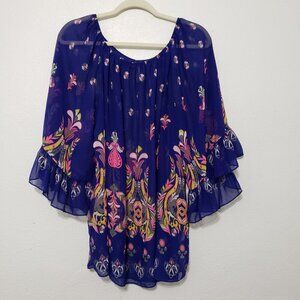 Emma Rose Wide Sleeve Flowy Top